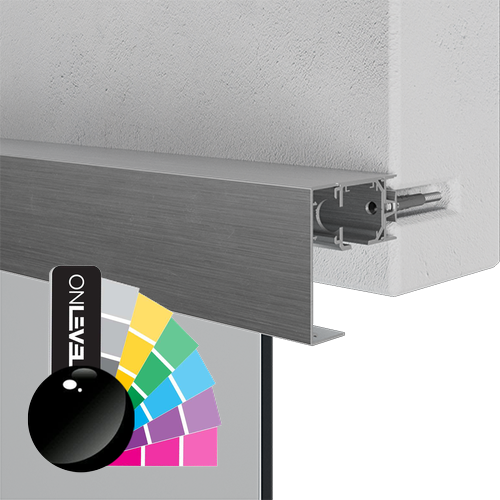 INFINITYSLIDE 69kg Wall Distance profile Set glass/wood L=4mtr, aluminum RAL shiny