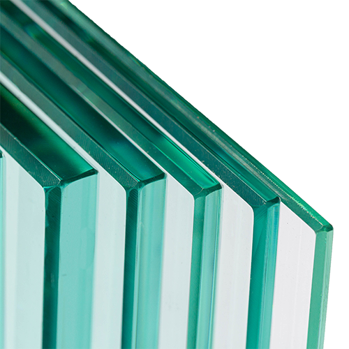 Glass panel 8/8/4 (17.52mm) fully tempered clear PVB foil clear all sides polished