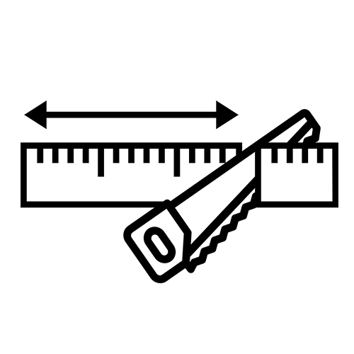 Skjæring INFINITYSLIDE til størrelse