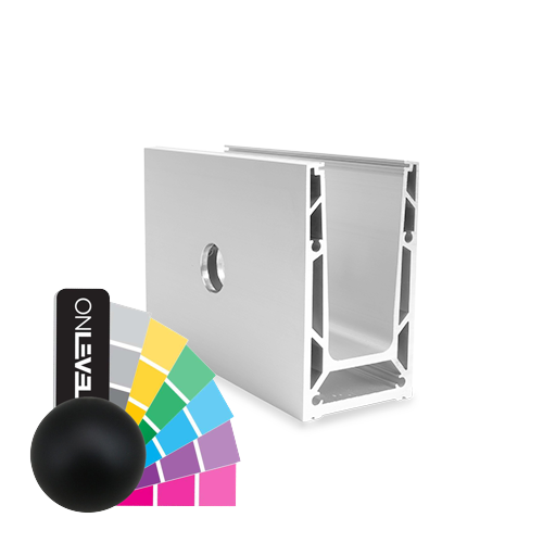 TF-6621 glasprofil L=5000mm, aluminium RAL matta