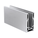 TL-6080 Glasprofil L=2500mm aluminium rå Overfl.