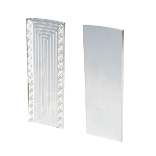 TF-6620 endekappe venstre/højre til trappe, aluminium rå overfl.