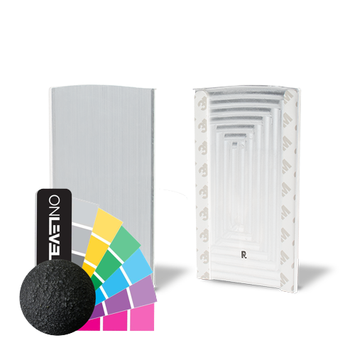 TURBOFLEX TL-6621 endcap right with covercap aluminum RAL structure