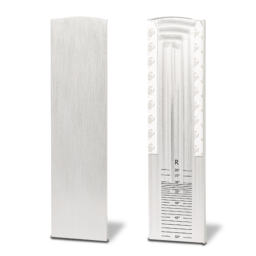 TURBOFLEX TL-6621 Endelokk høyre med dekkappe for trappe aluminium natur anodisert