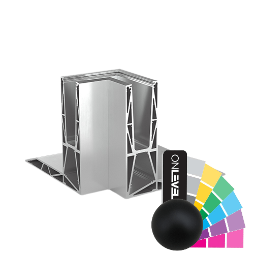 TL-3120 Insida hörna 90° aluminium RAL matta