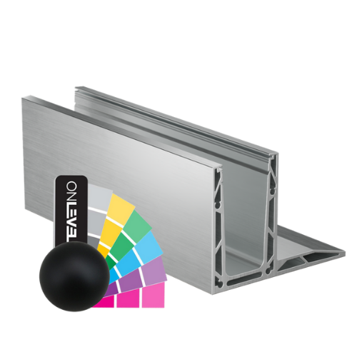 TF-3620 glasprofil L=5000mm, aluminum RAL mat