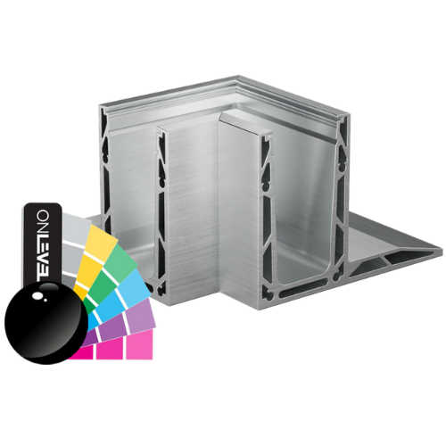 TF-3620 indv. hjørne 90°, aluminium RAL blank