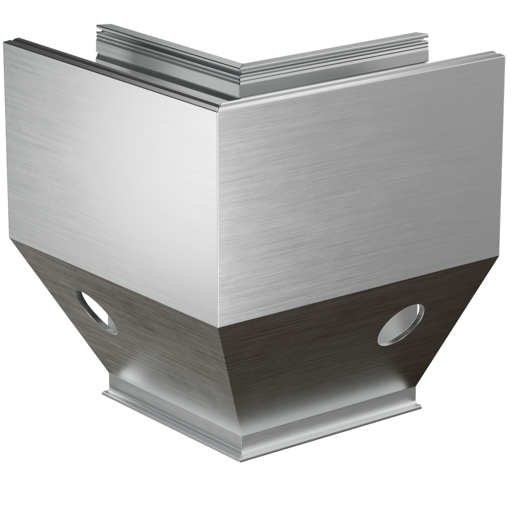 TF-3621 utsida hörna 90°, aluminium obehand. utför.