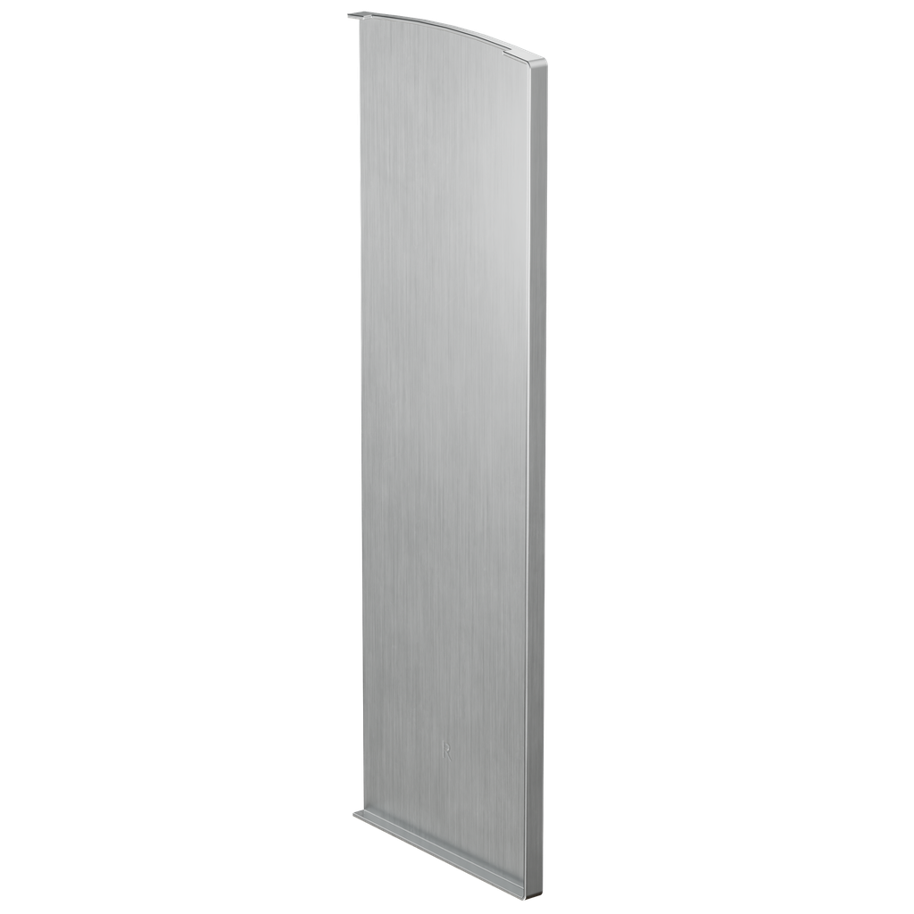 TF-3621 endekappe højre med dækkappe, aluminium rå overfl.