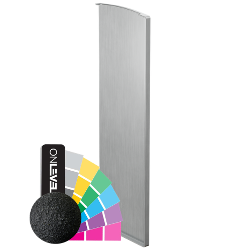 TF-3621 ändlock höger med täcklock, aluminium RAL struktur