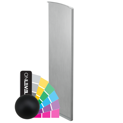 TF-3621 endekappe højre med dækkappe, aluminum RAL mat