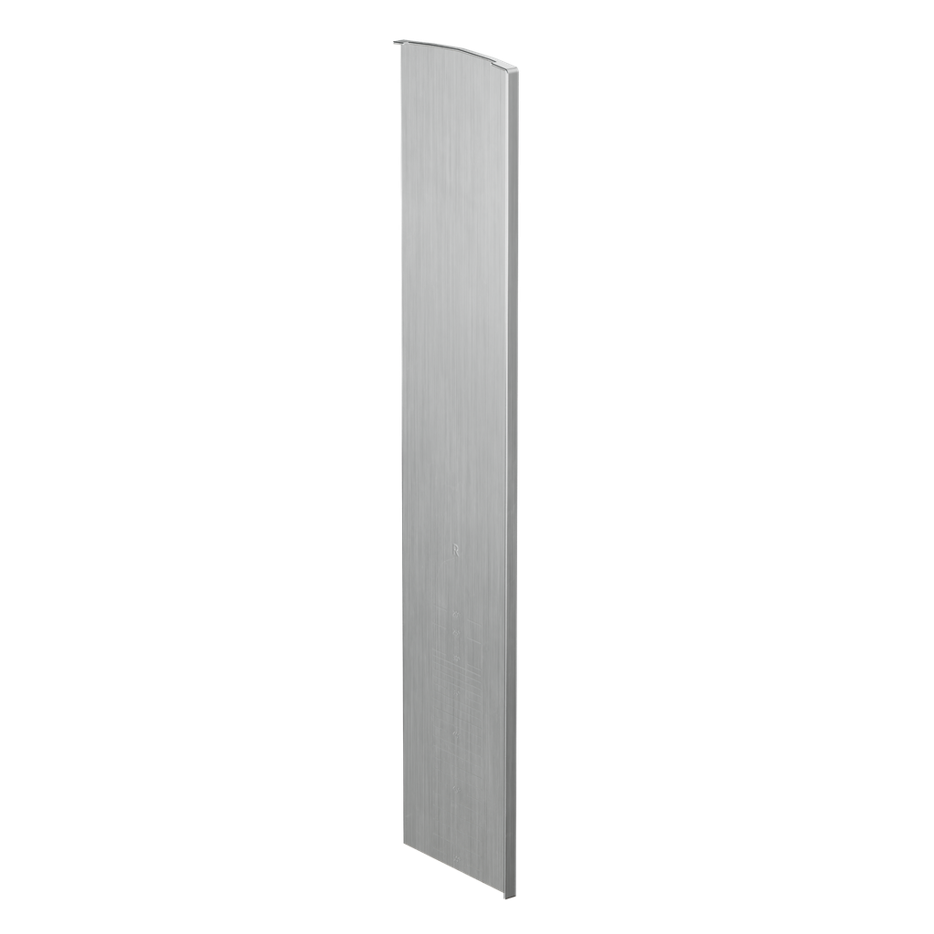 TF-3621 endekappe højre med dækkappe til trappe, aluminium rå overfl.