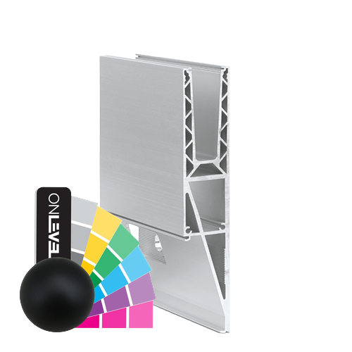 TL-3121 Glass profile L=2500mm aluminum RAL mat