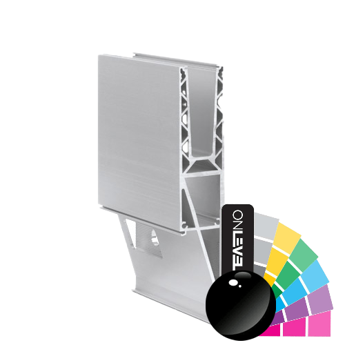 TL-3121 Glassprofil  L=5000mm alum. RAL skinnende