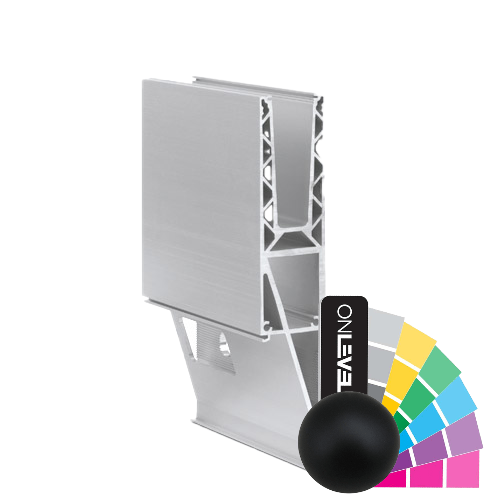 TL-3121 Glassprofil  L=5000mm aluminum RAL matte