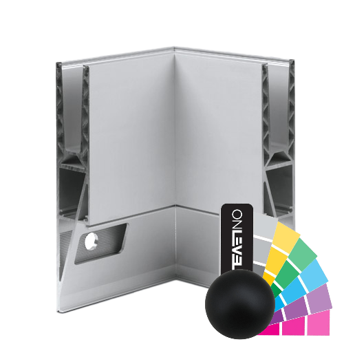 TL-3121 Indv. hjørne 90° aluminium RAL mat
