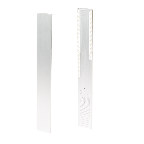 TL-3121 Endcap right half height covercap for stairway aluminum mill finish