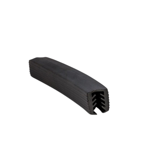 Rubber glasshandrail Ø48.3x1.5mm/42x48mm glass thickness 11.5-13.5mm L=25mtr