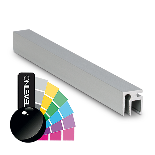 Top-cover slim med åbning 3mm, L=5000mm, aluminium RAL blank