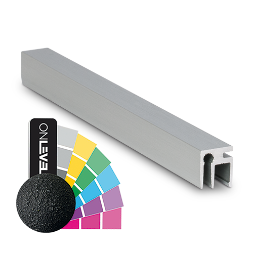 Top-cover slim med åbning 3mm, L=5000mm, aluminum RAL struktur