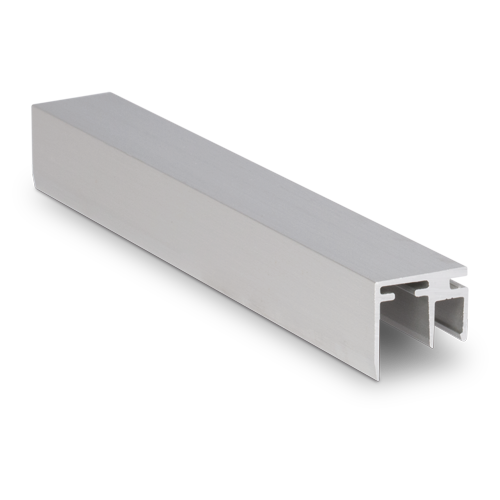 Top-cover slim med öppning 10mm, L=5000mm, aluminium obehand. utför.
