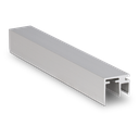 Top-cover slim med öppning 10mm, L=5000mm, aluminium obehand. utför.