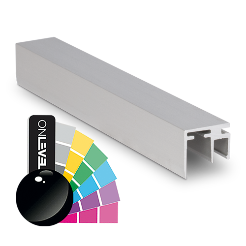 Top-cover slim med åbning 10mm, L=5000mm, aluminium RAL blank