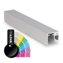 Top-cover slim med åbning 10mm, L=5000mm, aluminium RAL blank