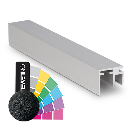 Top-cover slim med öppning 10mm, L=5000mm, aluminium RAL struktur