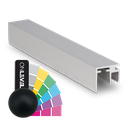 Top-cover slim med åbning 10mm, L=5000mm, aluminum RAL mat