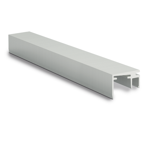 Top-cover slim med åbning 15mm, L=5000mm, aluminium rå overfl.