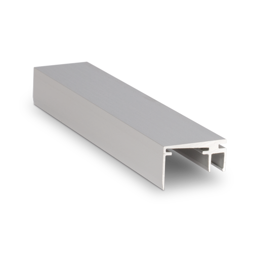 Top-cover slim med öppning 20mm, L=5000mm, aluminium obehand. utför.