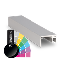 Top-cover slim med åbning 20mm, L=5000mm, aluminium RAL blank