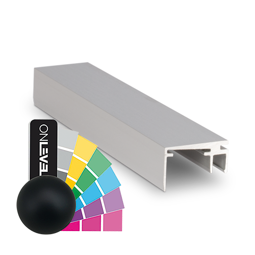 Top-dæk 1.0kN, B=20mm, L=5000mm aluminum RAL mat