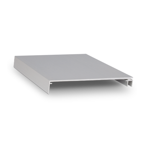 Top-cover slim med åpning 120mm, L=5000mm, aluminium natur eloksert