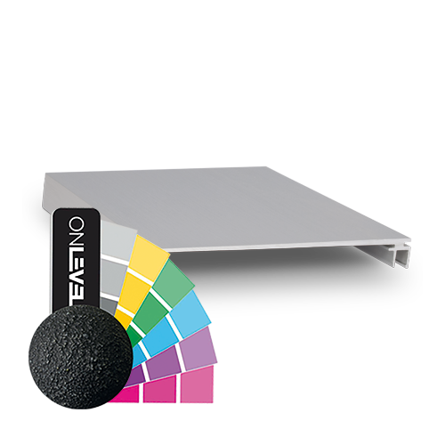 Top-cover slim with opening 120mm, L=5000mm, aluminum RAL structure