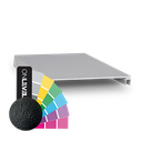 Top-cover slim med åbning 120mm, L=5000mm, aluminum RAL struktur