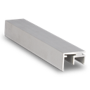 Top-cover med öppning 10mm, L=5000mm, aluminium obehand. utför.
