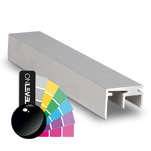 Top-cover med åpning 10mm, L=5000mm, aluminium RAL blank