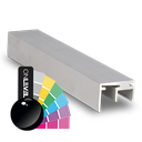 Top-cover med åpning 10mm, L=5000mm, aluminium RAL blank