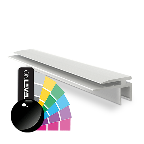 Top-cover slim med vandret åbning 2.5mm, L=5000mm, aluminium RAL blank