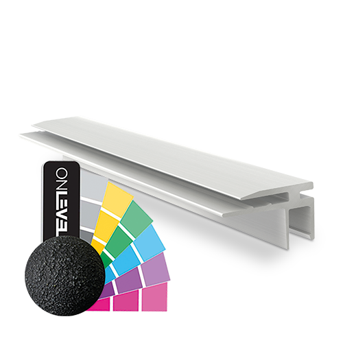 Top-cover slim med vandret åbning 2.5mm, L=5000mm, aluminum RAL struktur