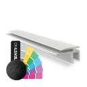 Top-cover slim with horizontal opening 2.5mm, L=5000mm, aluminum RAL structure