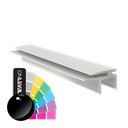 Top-cover med vandret åbning 2.5mm, L=5000mm, aluminium RAL blank