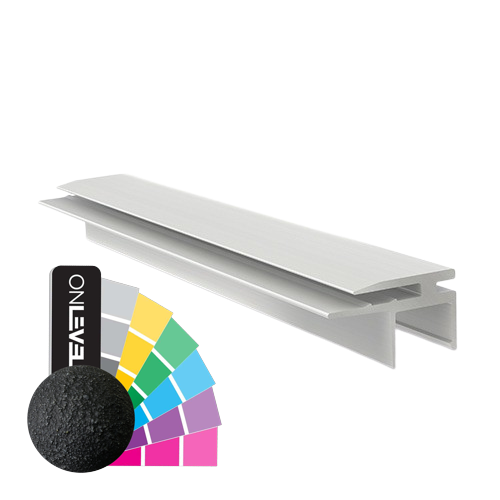 Top-cover med horisontell öppning 2.5mm, L=5000mm, aluminium RAL struktur