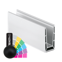 TL-6500 Glass profile  L=5000mm aluminum RAL matt