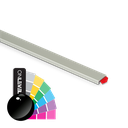 Glas kant beskyttelse til glas 10-11.5mm L=1500mm, aluminium RAL skinnende (herunder glas montering tape)