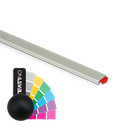 Glass edge protection for glass 24-25.5mm L=2000mm, aluminum RAL matt (incl. glass mounting tape)