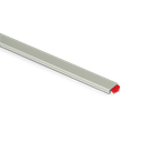 Glas kantbeskyttelse til glas 15-17.5mm L=4000mm, aluminium natur anodiseret (herunder glas montering tape)