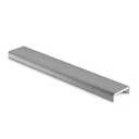 Glas kant beskytt. til glas 15-17.5mm L=200mm, AISI 316 satin herunder glas montering tape